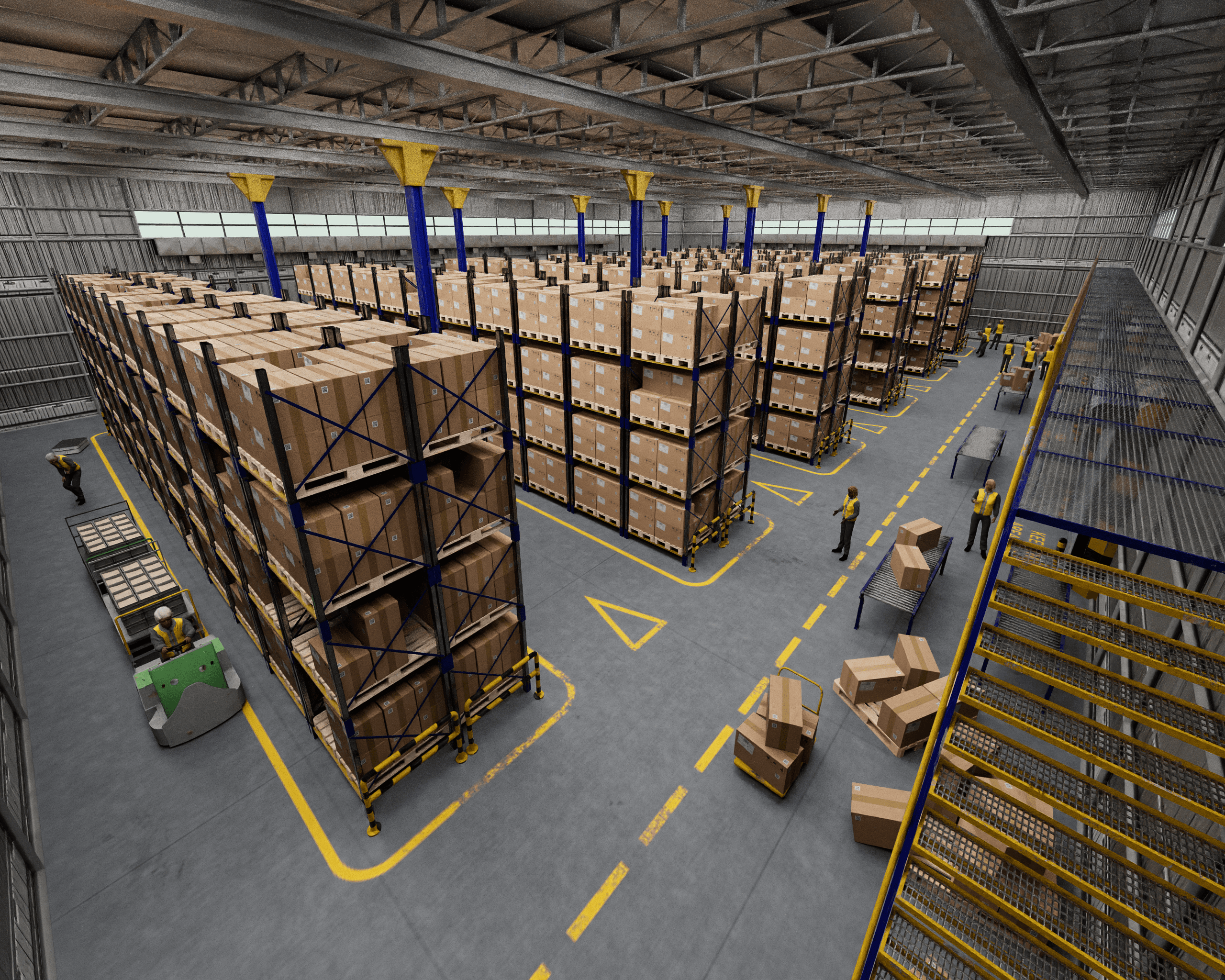 Warehouse in visible light